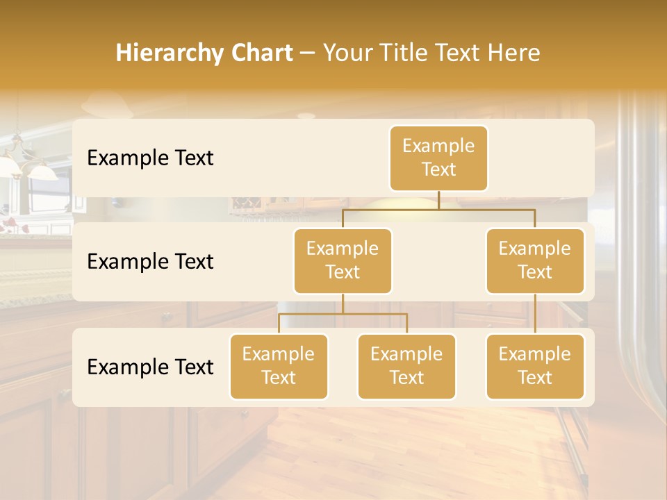 A Kitchen With Wooden Cabinets And A Stainless Steel Dishwasher PowerPoint Template