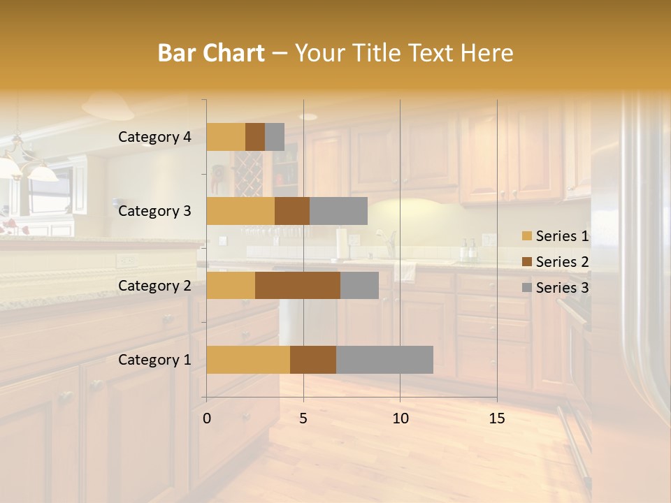 A Kitchen With Wooden Cabinets And A Stainless Steel Dishwasher PowerPoint Template