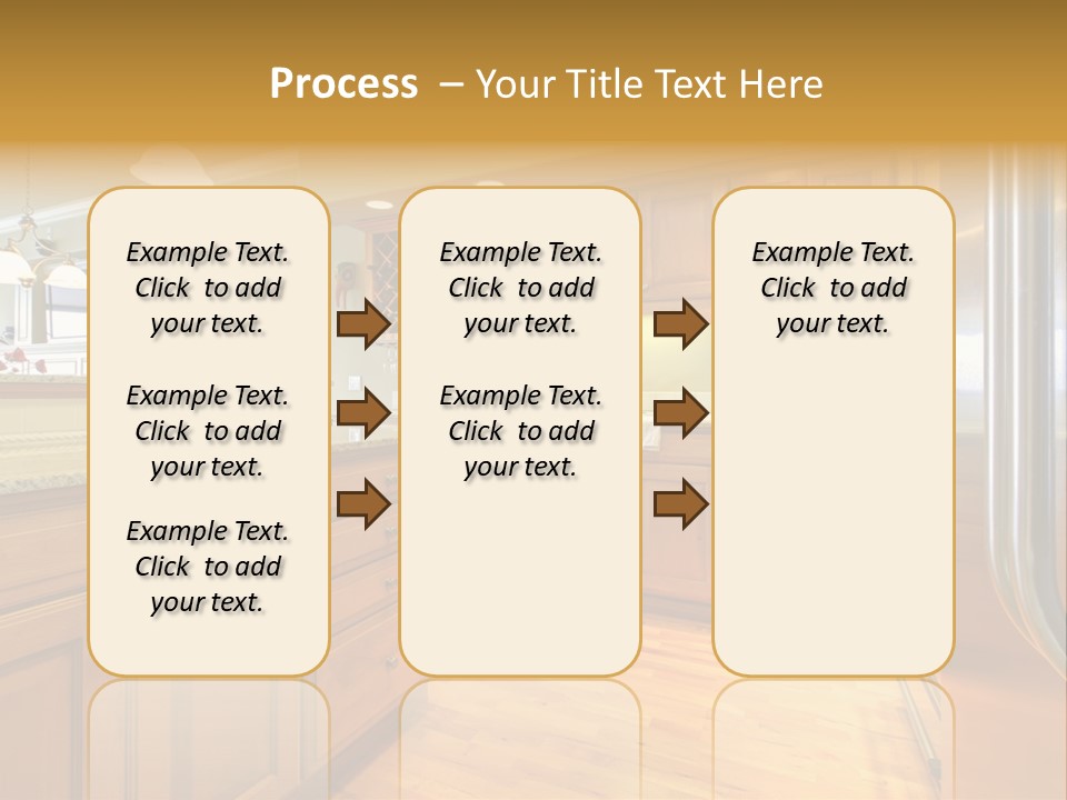 A Kitchen With Wooden Cabinets And A Stainless Steel Dishwasher PowerPoint Template