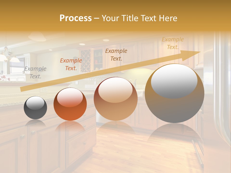 A Kitchen With Wooden Cabinets And A Stainless Steel Dishwasher PowerPoint Template