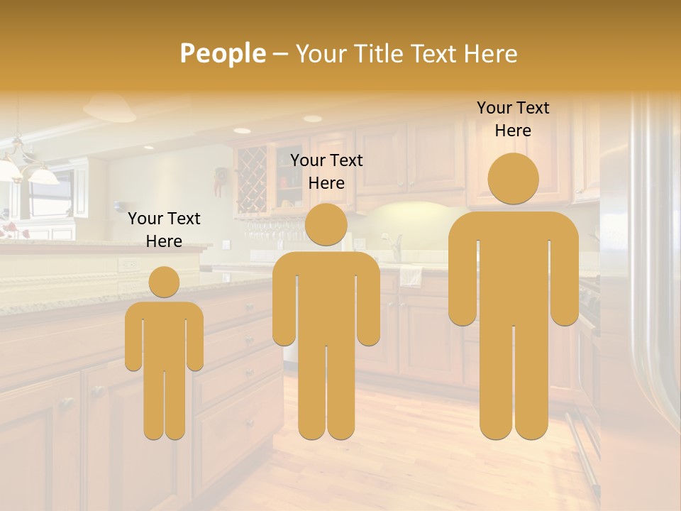 A Kitchen With Wooden Cabinets And A Stainless Steel Dishwasher PowerPoint Template