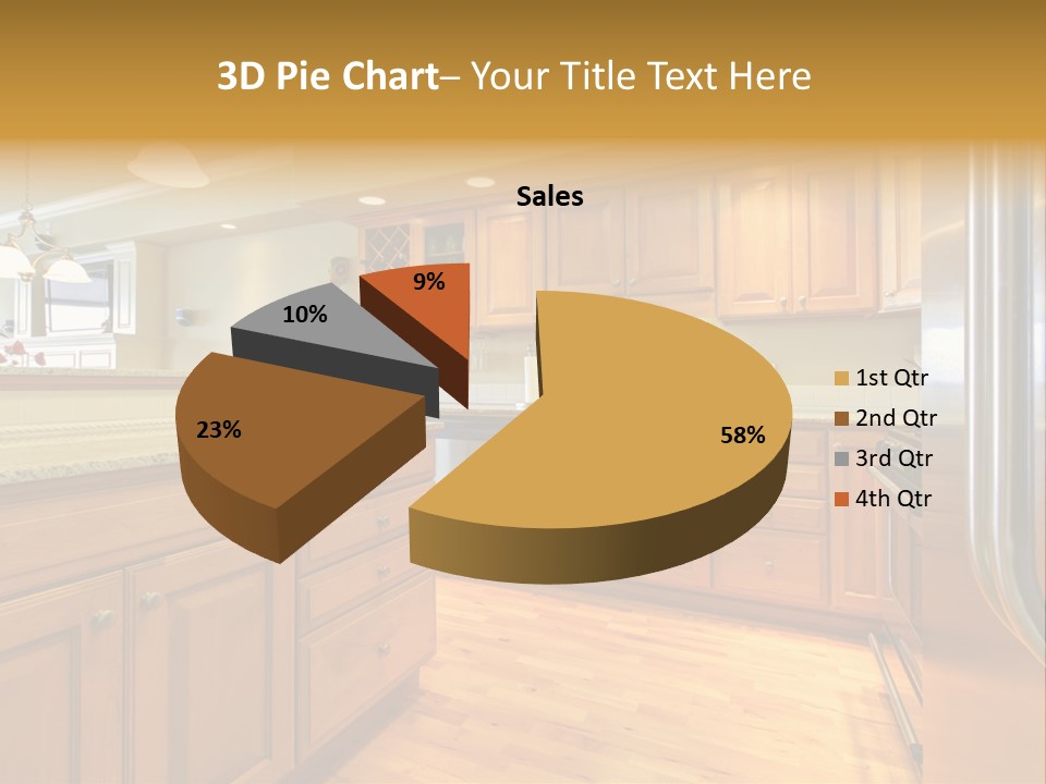 A Kitchen With Wooden Cabinets And A Stainless Steel Dishwasher PowerPoint Template
