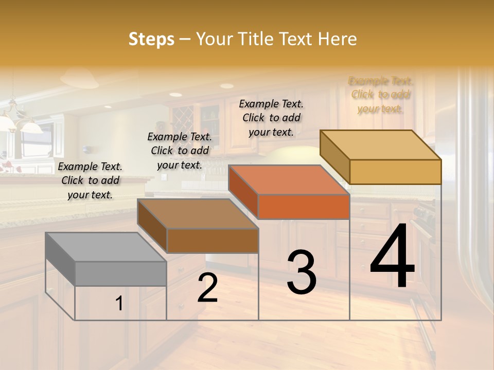 A Kitchen With Wooden Cabinets And A Stainless Steel Dishwasher PowerPoint Template