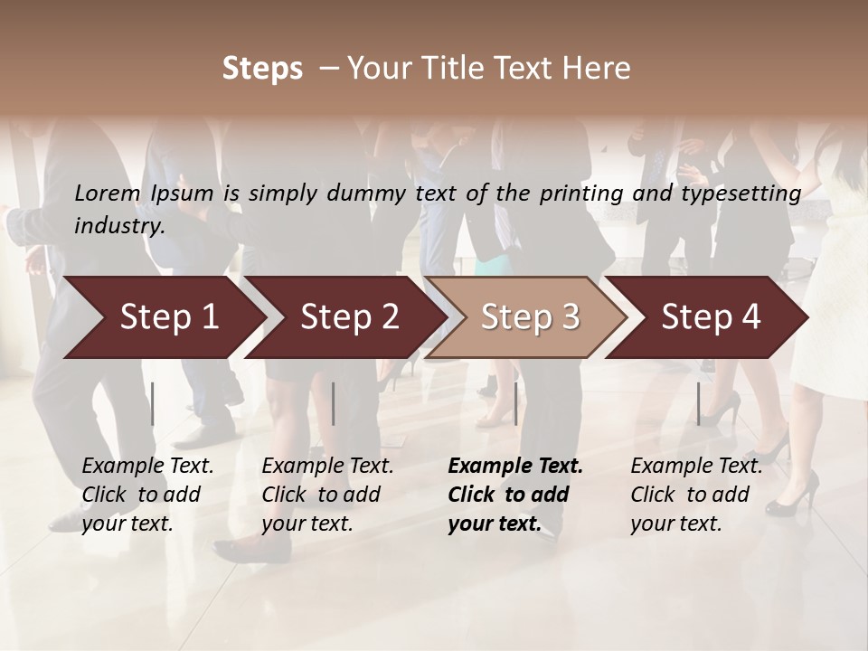A Group Of People Standing Around Each Other In A Room PowerPoint Template