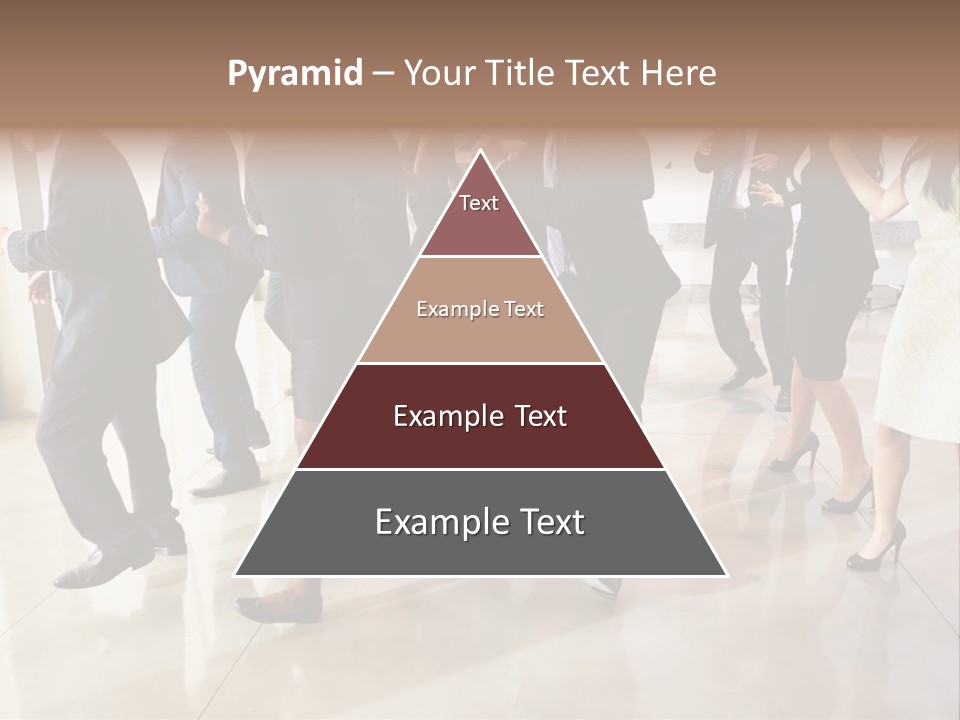 A Group Of People Standing Around Each Other In A Room PowerPoint Template