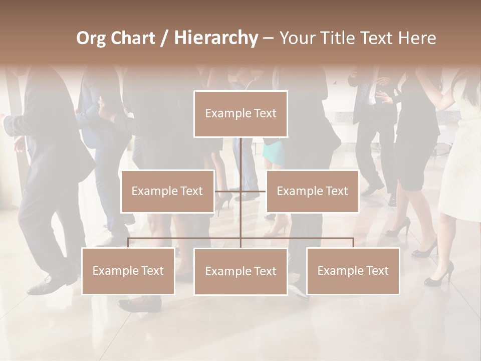 A Group Of People Standing Around Each Other In A Room PowerPoint Template