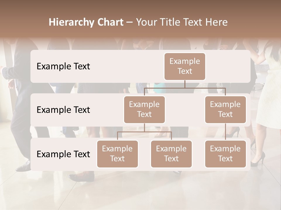 A Group Of People Standing Around Each Other In A Room PowerPoint Template