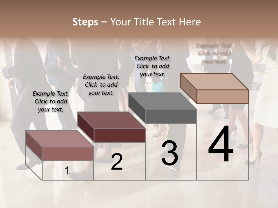 A Group Of People Standing Around Each Other In A Room PowerPoint Template