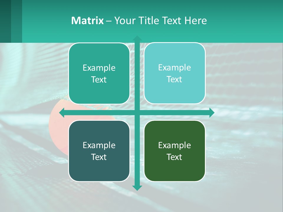 A Tennis Racket Sitting On Top Of A Tennis Court PowerPoint Template