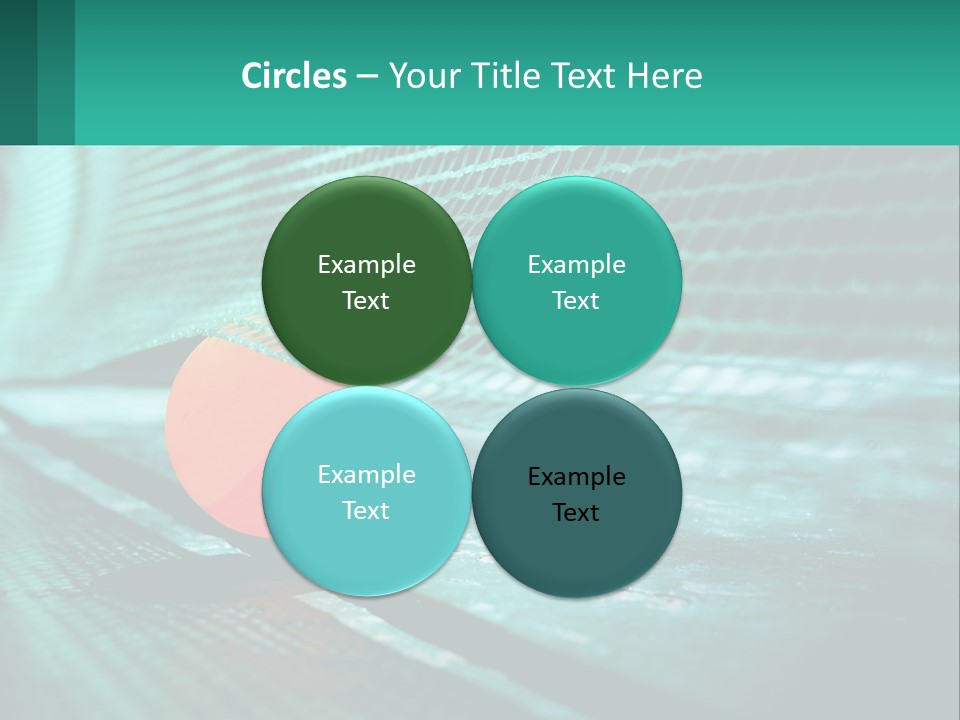 A Tennis Racket Sitting On Top Of A Tennis Court PowerPoint Template