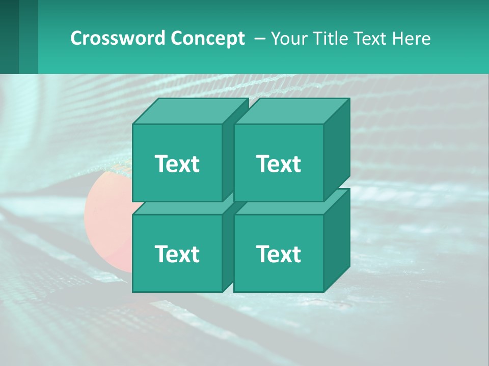 A Tennis Racket Sitting On Top Of A Tennis Court PowerPoint Template