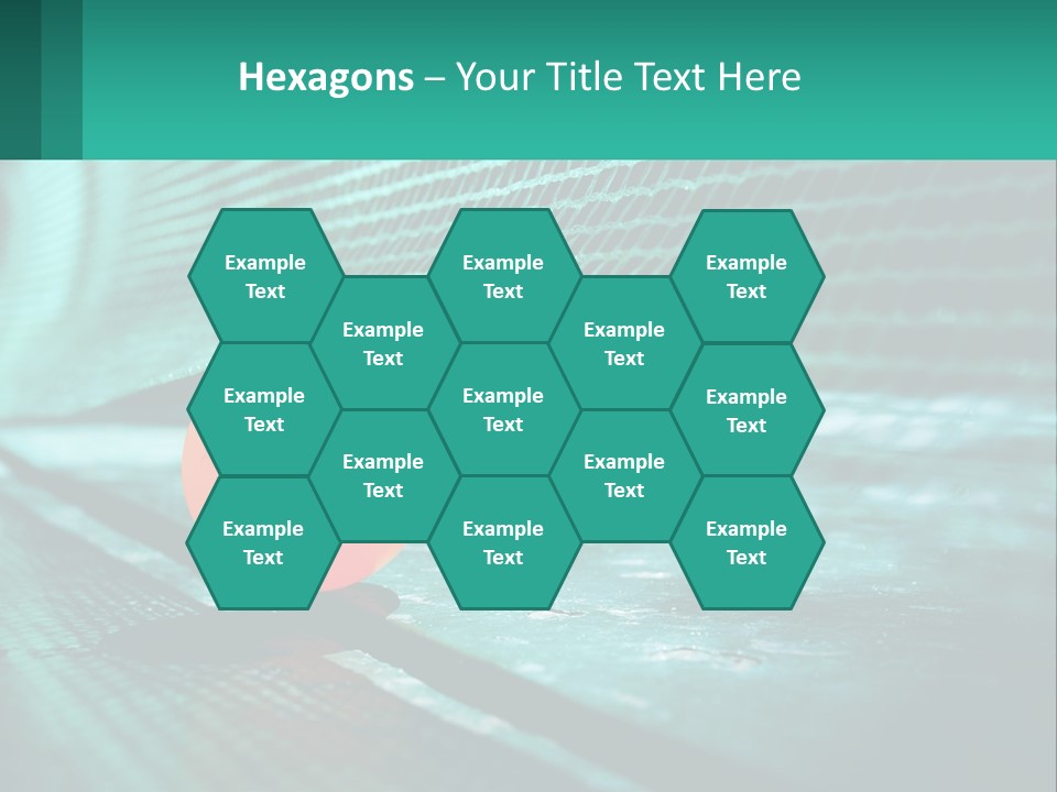 A Tennis Racket Sitting On Top Of A Tennis Court PowerPoint Template