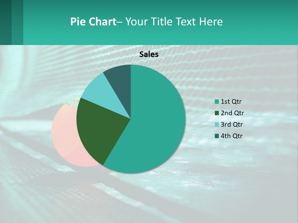 A Tennis Racket Sitting On Top Of A Tennis Court PowerPoint Template
