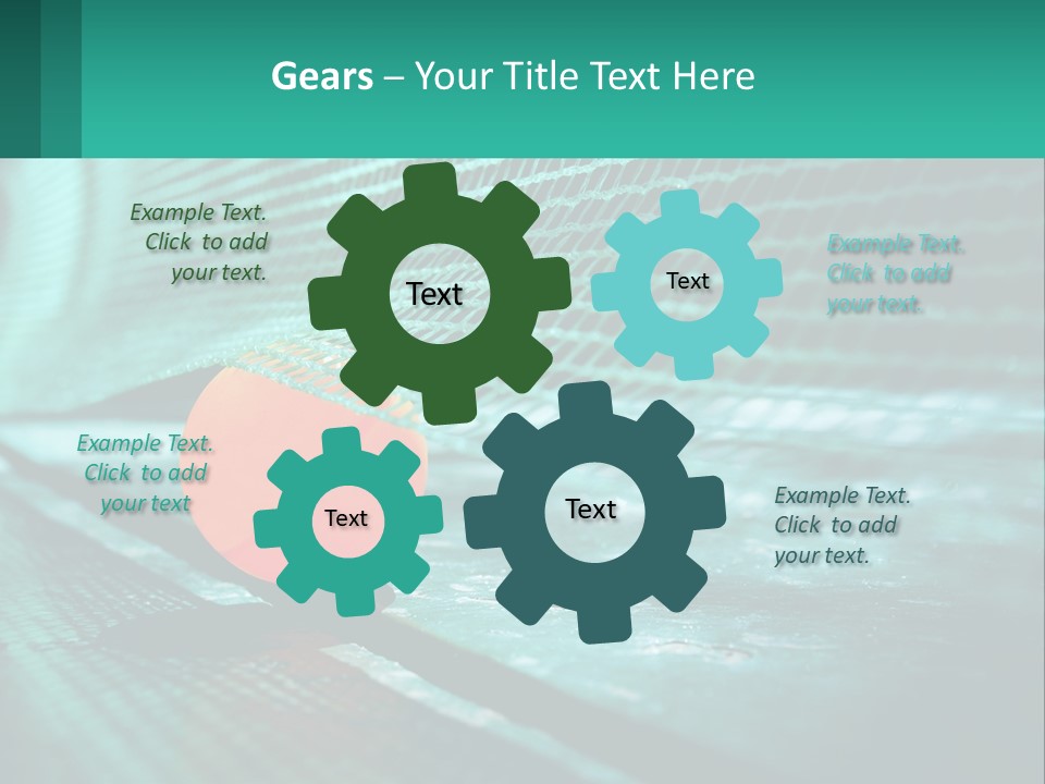 A Tennis Racket Sitting On Top Of A Tennis Court PowerPoint Template