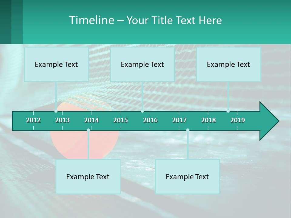 A Tennis Racket Sitting On Top Of A Tennis Court PowerPoint Template