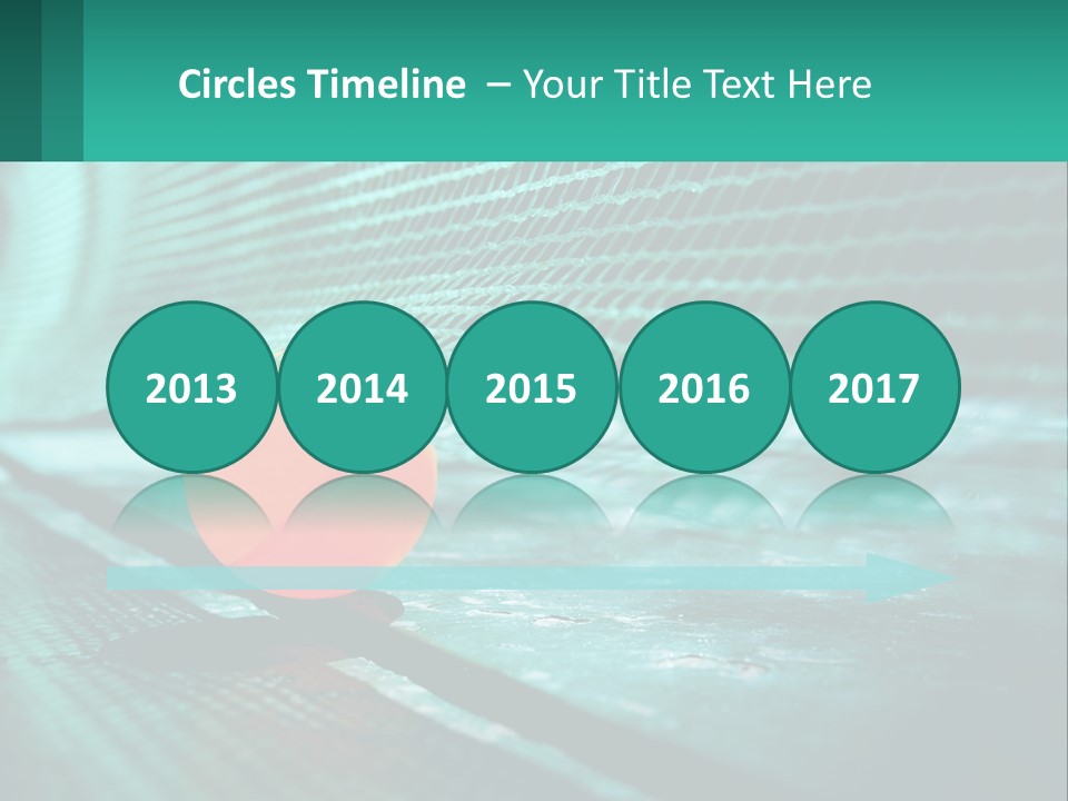 A Tennis Racket Sitting On Top Of A Tennis Court PowerPoint Template