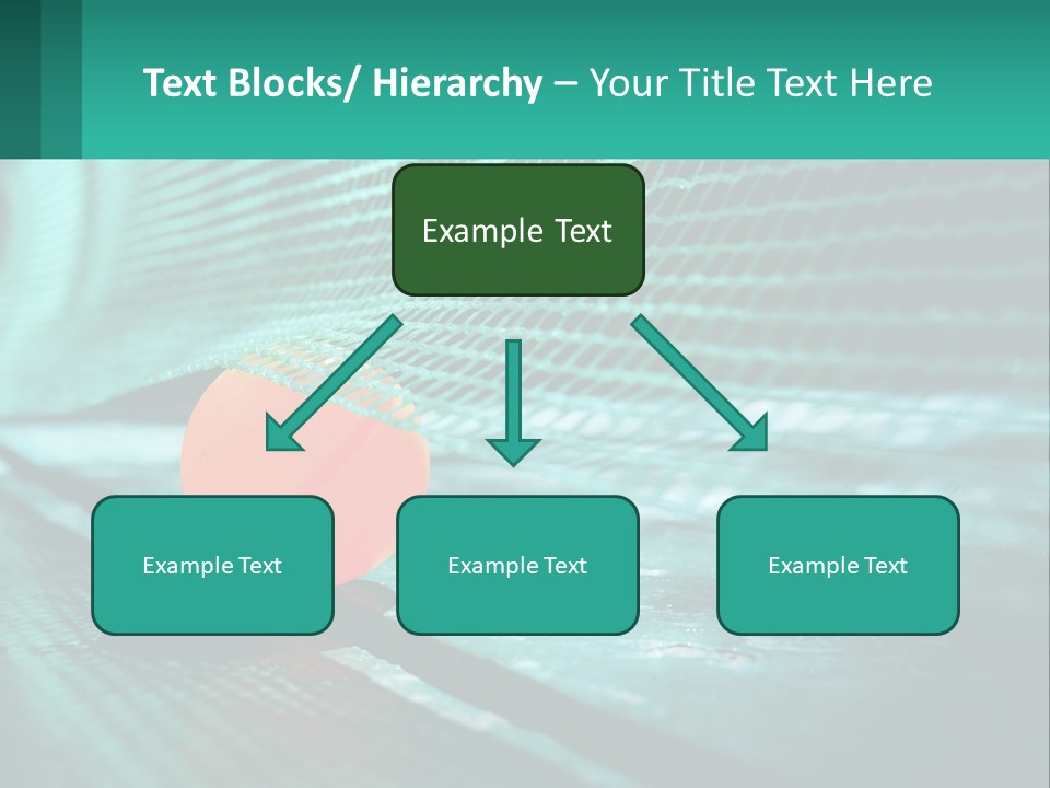 A Tennis Racket Sitting On Top Of A Tennis Court PowerPoint Template