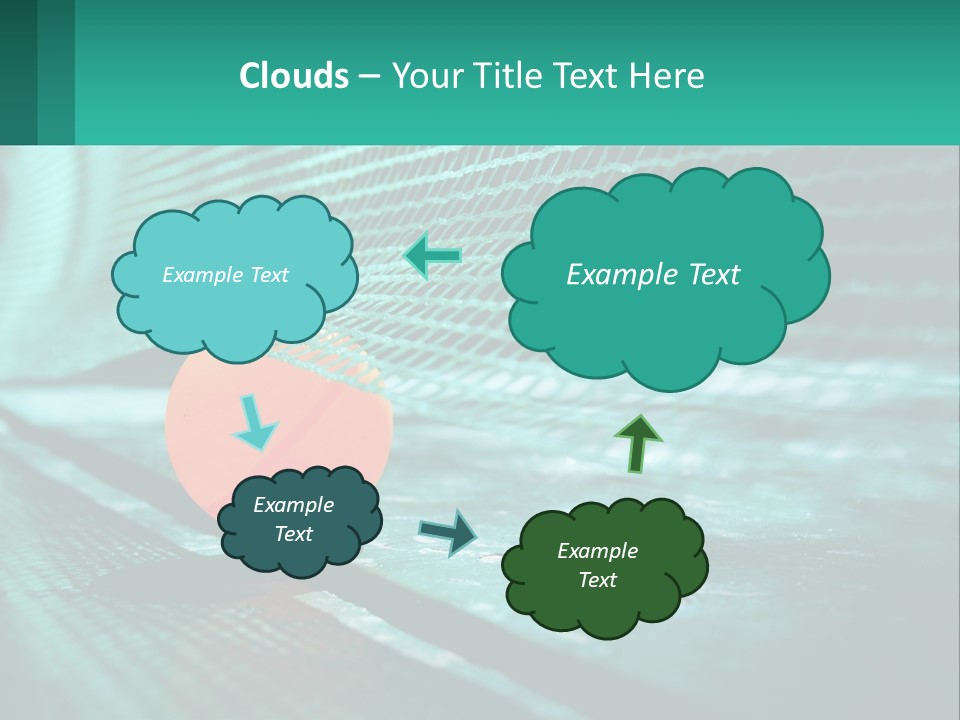 A Tennis Racket Sitting On Top Of A Tennis Court PowerPoint Template
