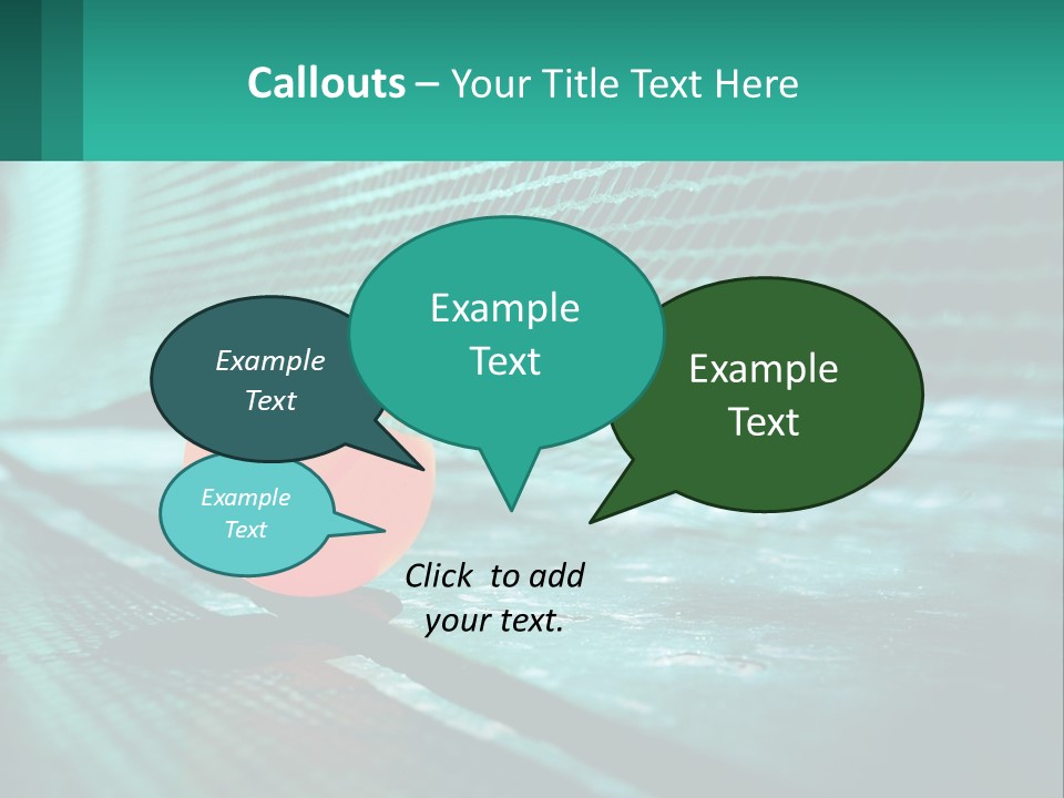 A Tennis Racket Sitting On Top Of A Tennis Court PowerPoint Template