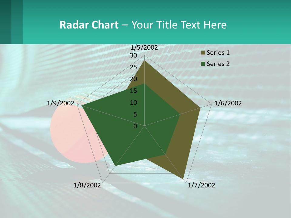 A Tennis Racket Sitting On Top Of A Tennis Court PowerPoint Template
