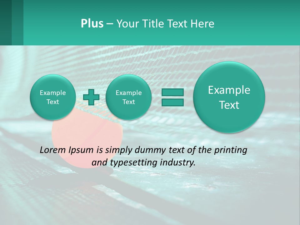A Tennis Racket Sitting On Top Of A Tennis Court PowerPoint Template