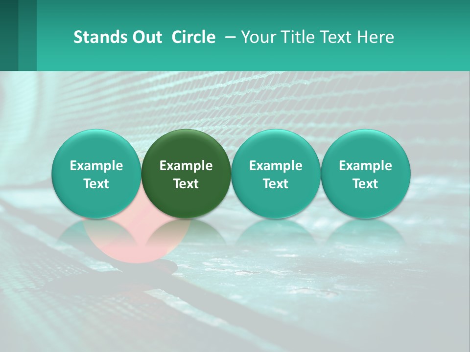 A Tennis Racket Sitting On Top Of A Tennis Court PowerPoint Template