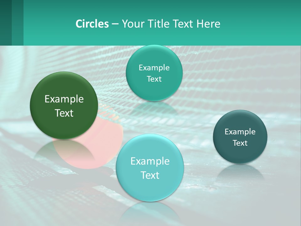 A Tennis Racket Sitting On Top Of A Tennis Court PowerPoint Template