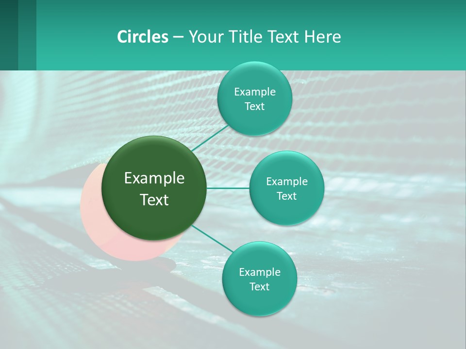 A Tennis Racket Sitting On Top Of A Tennis Court PowerPoint Template