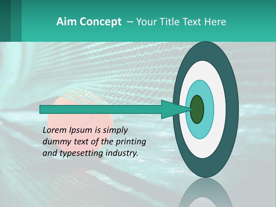 A Tennis Racket Sitting On Top Of A Tennis Court PowerPoint Template