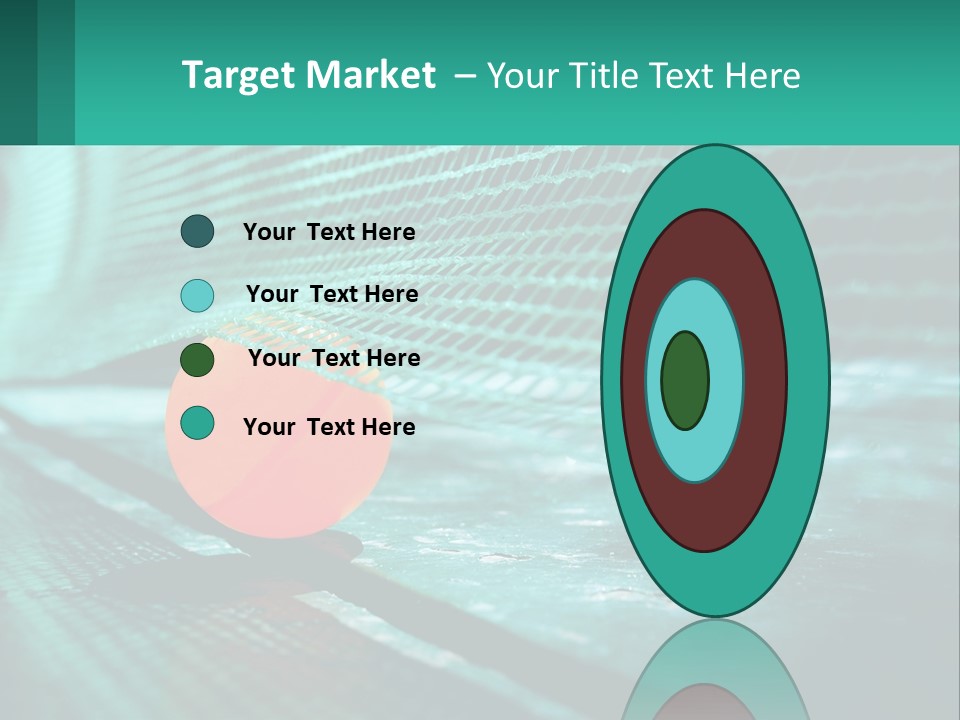 A Tennis Racket Sitting On Top Of A Tennis Court PowerPoint Template