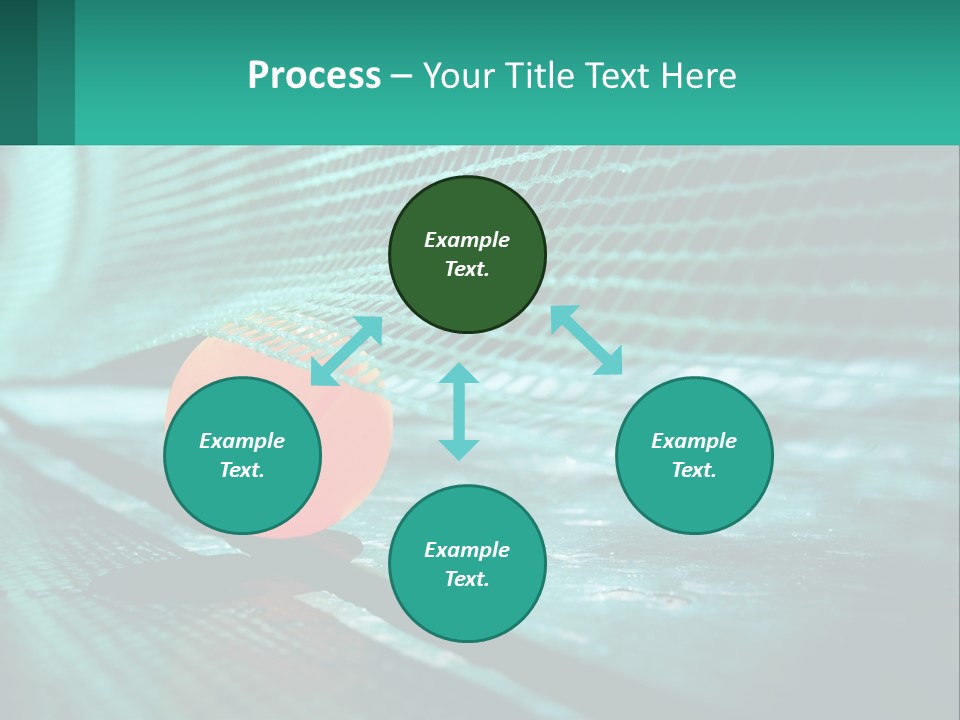 A Tennis Racket Sitting On Top Of A Tennis Court PowerPoint Template