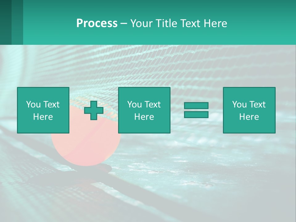 A Tennis Racket Sitting On Top Of A Tennis Court PowerPoint Template