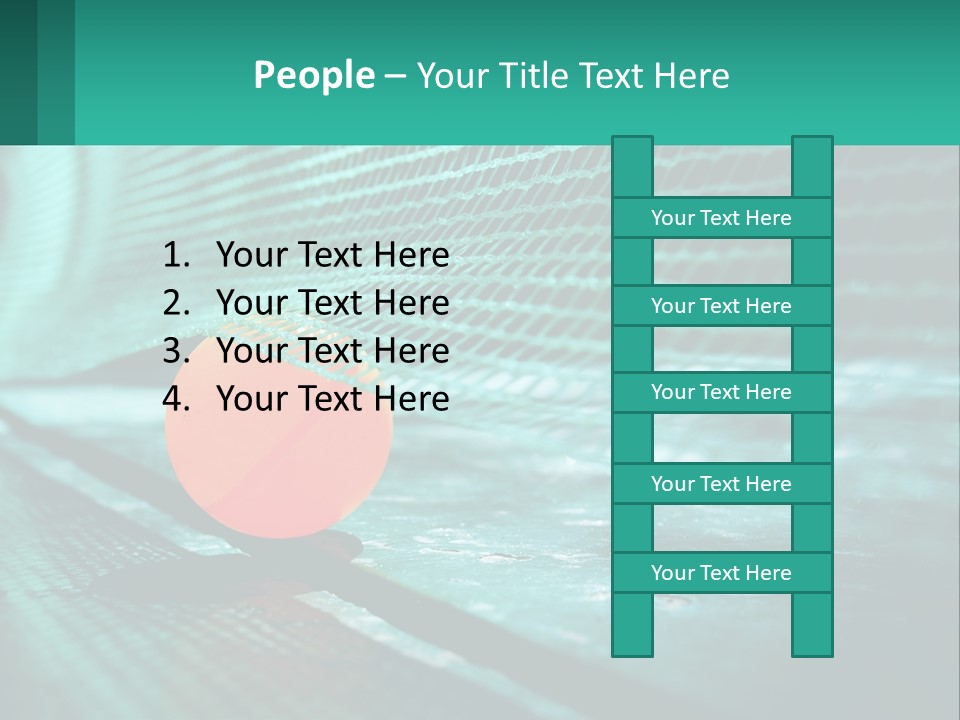 A Tennis Racket Sitting On Top Of A Tennis Court PowerPoint Template
