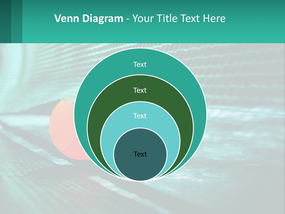 A Tennis Racket Sitting On Top Of A Tennis Court PowerPoint Template