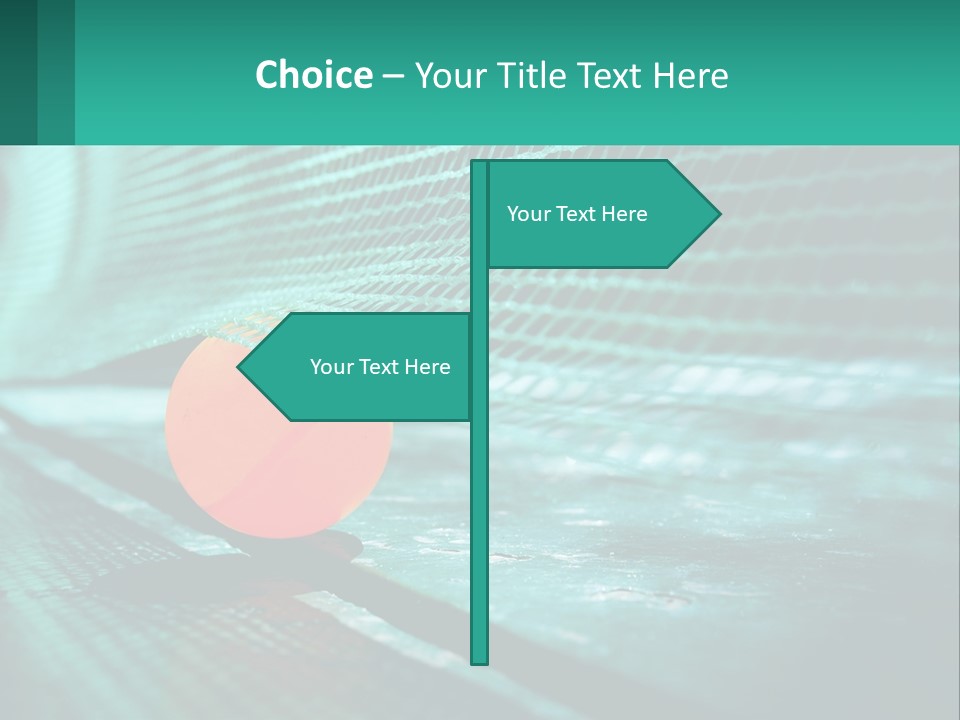 A Tennis Racket Sitting On Top Of A Tennis Court PowerPoint Template