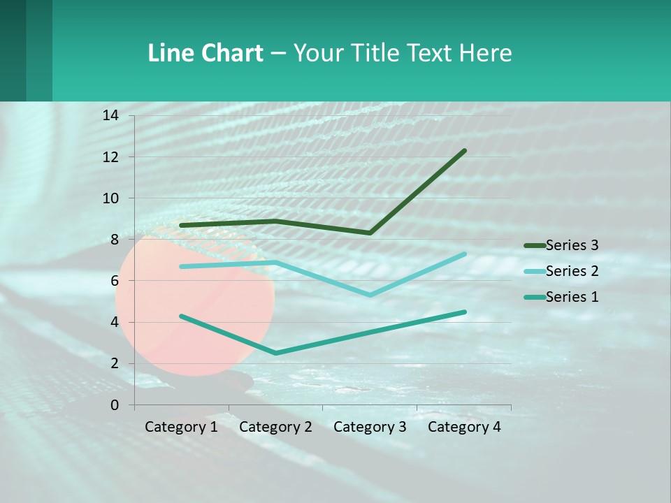 A Tennis Racket Sitting On Top Of A Tennis Court PowerPoint Template