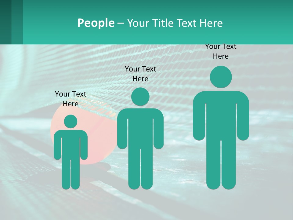 A Tennis Racket Sitting On Top Of A Tennis Court PowerPoint Template