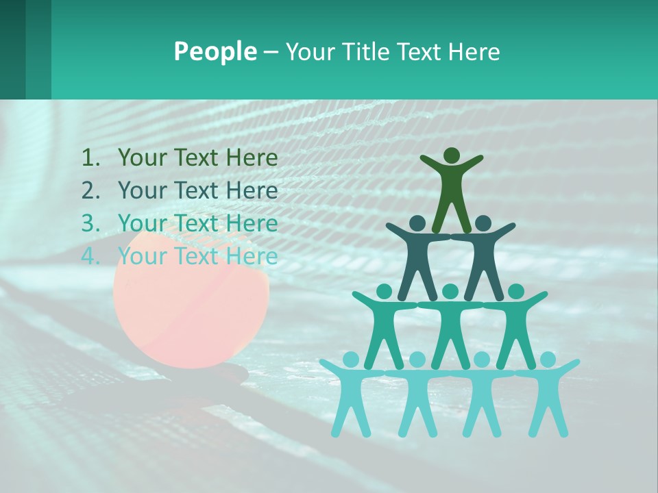 A Tennis Racket Sitting On Top Of A Tennis Court PowerPoint Template