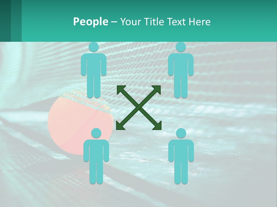 A Tennis Racket Sitting On Top Of A Tennis Court PowerPoint Template