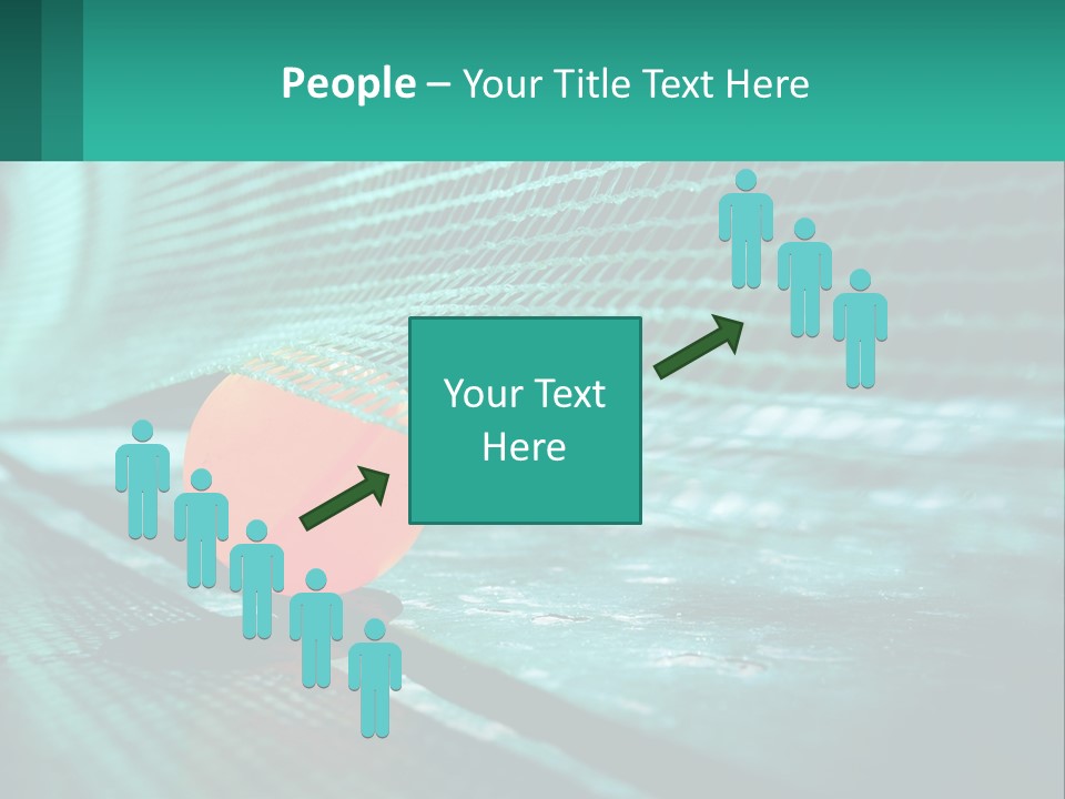 A Tennis Racket Sitting On Top Of A Tennis Court PowerPoint Template