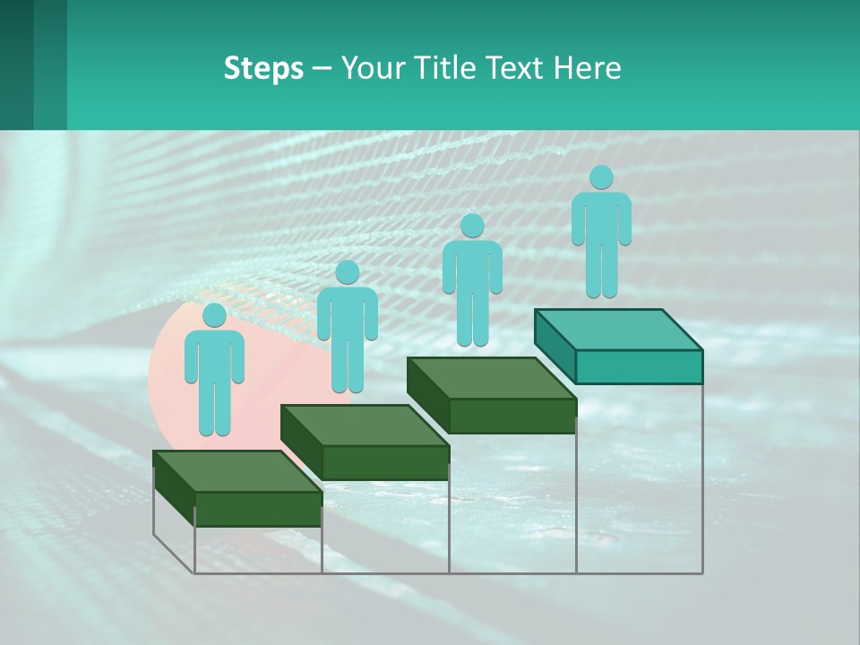A Tennis Racket Sitting On Top Of A Tennis Court PowerPoint Template