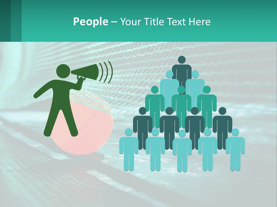 A Tennis Racket Sitting On Top Of A Tennis Court PowerPoint Template