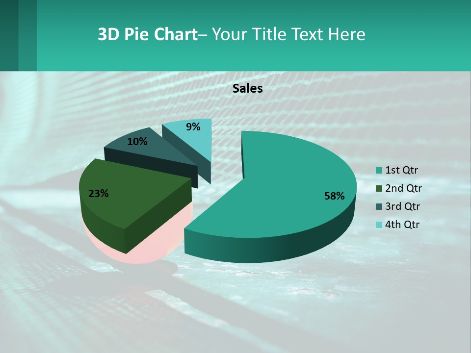 A Tennis Racket Sitting On Top Of A Tennis Court PowerPoint Template