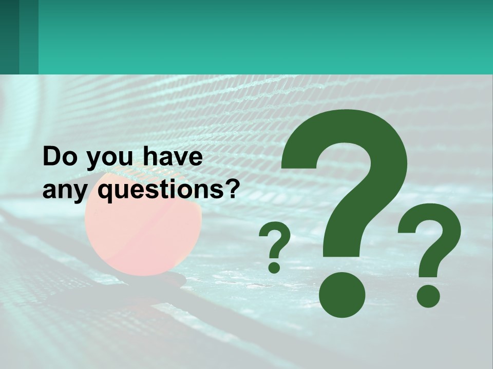 A Tennis Racket Sitting On Top Of A Tennis Court PowerPoint Template