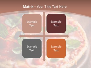 A Pizza With Olives And Pepperoni On It PowerPoint Template