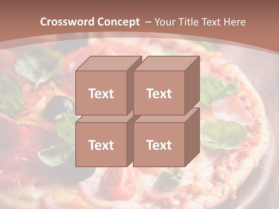 A Pizza With Olives And Pepperoni On It PowerPoint Template