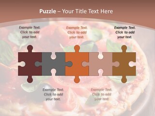 A Pizza With Olives And Pepperoni On It PowerPoint Template
