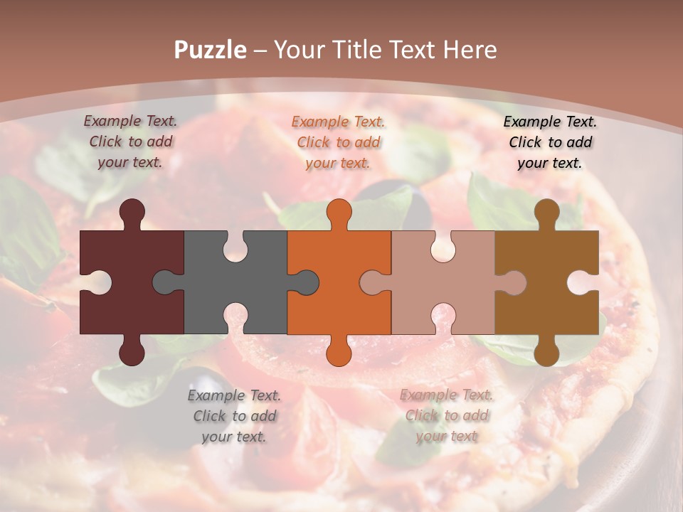 A Pizza With Olives And Pepperoni On It PowerPoint Template