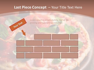 A Pizza With Olives And Pepperoni On It PowerPoint Template