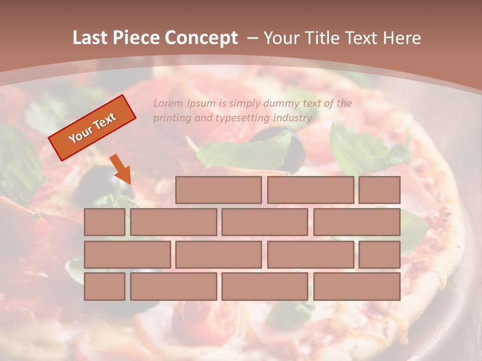 A Pizza With Olives And Pepperoni On It PowerPoint Template